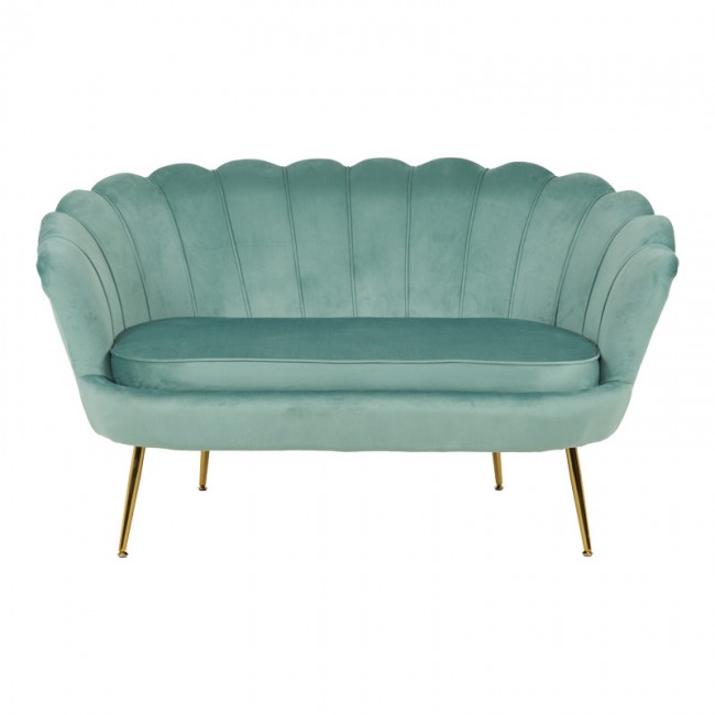 Καναπές 2θέσιος Daimon pakoworld βελούδο σε φυστικί απόχρωση 134x70x77εκ