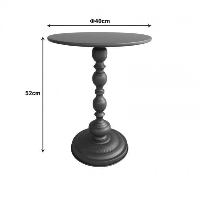 Βοηθητικό τραπέζι Anesor pakoworld μέταλλο σε μαύρη απόχρωση Φ40x52εκ Βοηθητικό τραπέζι Anesor pakoworld μέταλλο σε μαύρη απόχρωση Φ40x52εκ