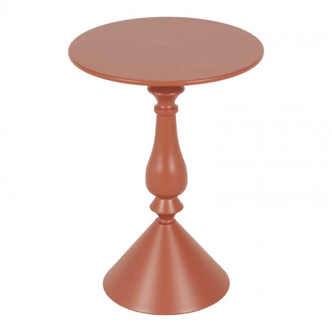 Βοηθητικό τραπέζι Lalou pakoworld μέταλλο σε απόχρωση terracotta Φ40x55εκ Βοηθητικό τραπέζι Lalou pakoworld μέταλλο σε απόχρωση terracotta Φ40x55εκ