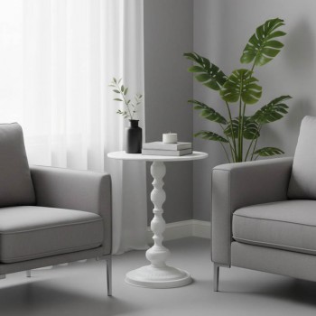 Βοηθητικό τραπέζι Anesor pakoworld μέταλλο σε κρεμ απόχρωση Φ40x52εκ Βοηθητικό τραπέζι Anesor pakoworld μέταλλο σε κρεμ απόχρωση Φ40x52εκ