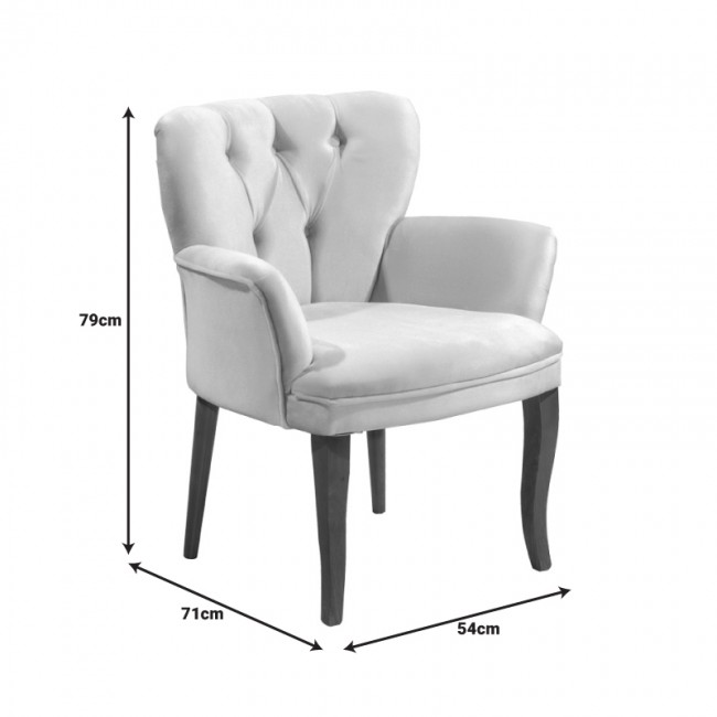 Πολυθρόνα Samara pakoworld βελούδο ανθρακί με μαύρα πόδια 54x71x79εκ Πολυθρόνα Samara pakoworld βελούδο ανθρακί με μαύρα πόδια 54x71x79εκ