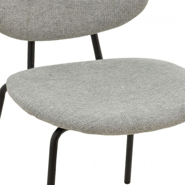 Καρέκλα Pietro pakoworld γκρι ύφασμα-πόδι μαύρο μέταλλο 50x53x83εκ Καρέκλα Pietro pakoworld γκρι ύφασμα-πόδι μαύρο μέταλλο 50x53x83εκ