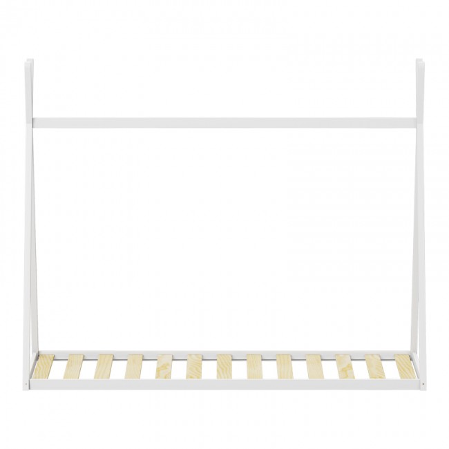 Παιδικό κρεβάτι Lilly τ. Montessori pakoworld ξύλο πεύκου σε λευκή απόχρωση 90x190εκ