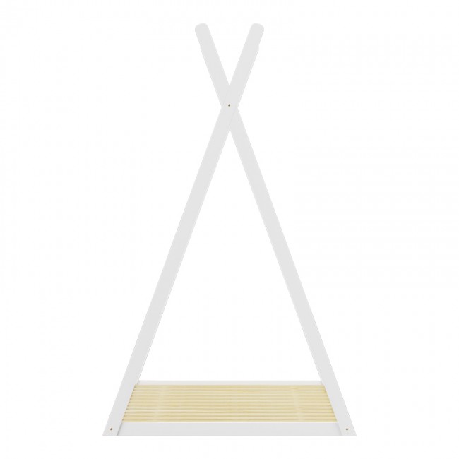 Παιδικό κρεβάτι Lilly τ. Montessori pakoworld ξύλο πεύκου σε λευκή απόχρωση 90x190εκ