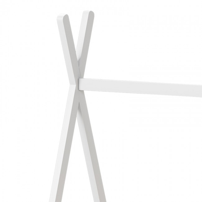 Παιδικό κρεβάτι Lilly τ. Montessori pakoworld ξύλο πεύκου σε λευκή απόχρωση 90x190εκ