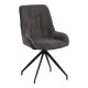 Καρέκλα περιστεφόμενη Kadeira pakoworld ύφασμα σκούρο γκρι- μαύρα μεταλλικά πόδια 57.5x51x89εκ Καρέκλα περιστεφόμενη Kadeira pakoworld ύφασμα σκούρο γκρι- μαύρα μεταλλικά πόδια 57.5x51x89εκ