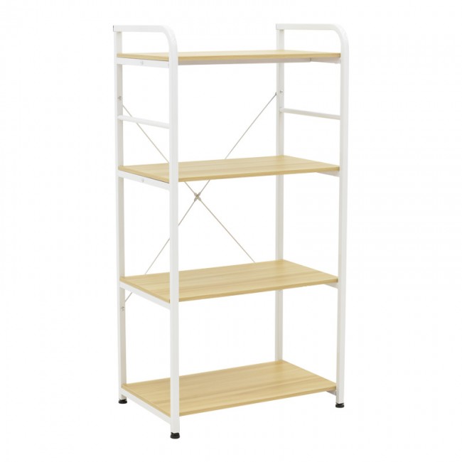 Ραφιέρα επιδαπέδια Depo pakoworld μέταλλο λευκό-mdf σε φυσική απόχρωση 60x40x120εκ Ραφιέρα επιδαπέδια Depo pakoworld μέταλλο λευκό-mdf σε φυσική απόχρωση 60x40x120εκ