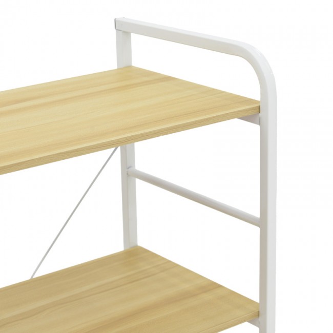 Ραφιέρα επιδαπέδια Depo pakoworld μέταλλο λευκό-mdf σε φυσική απόχρωση 60x40x120εκ Ραφιέρα επιδαπέδια Depo pakoworld μέταλλο λευκό-mdf σε φυσική απόχρωση 60x40x120εκ