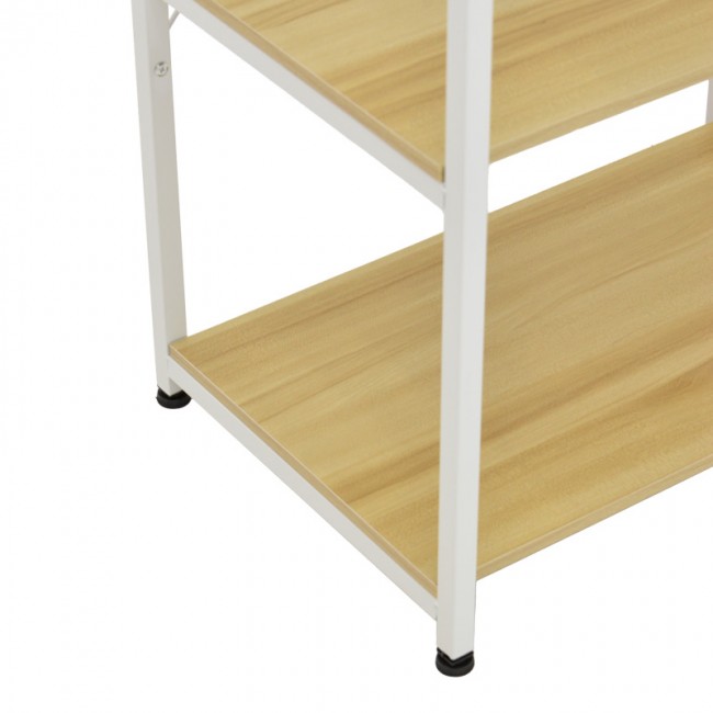 Ραφιέρα επιδαπέδια Depo pakoworld μέταλλο λευκό-mdf σε φυσική απόχρωση 60x40x120εκ Ραφιέρα επιδαπέδια Depo pakoworld μέταλλο λευκό-mdf σε φυσική απόχρωση 60x40x120εκ