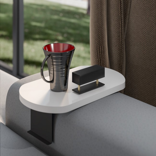 Βοηθητικό τραπεζάκι Linea pakoworld σε λευκή απόχρωση με μαύρα μεταλλικά πόδια 20x35x10εκ Βοηθητικό τραπεζάκι Linea pakoworld σε λευκή απόχρωση με μαύρα μεταλλικά πόδια 20x35x10εκ