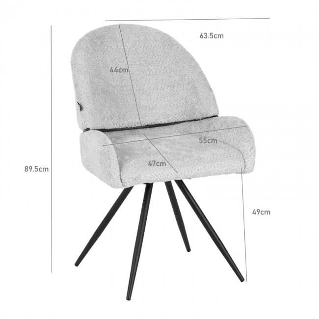 Καρέκλα περιστρεφόμενη Morea pakoworld μπουκλέ ύφασμα σε λαδί απόχρωση με μαύρα μεταλλικά πόδια 55x63.5x89.5εκ Καρέκλα περιστρεφόμενη Morea pakoworld μπουκλέ ύφασμα σε λαδί απόχρωση με μαύρα μεταλλικά πόδια 55x63.5x89.5εκ