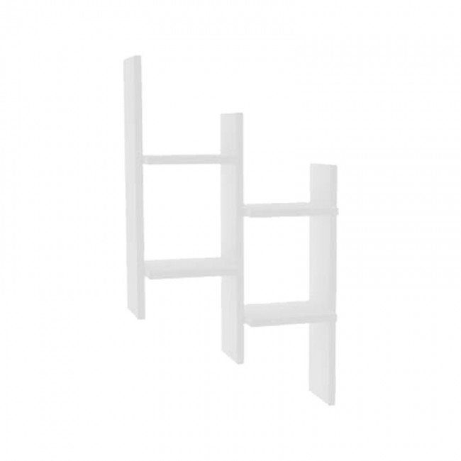 Ραφιέρα τοίχου Tabal pakoworld σε λευκή απόχρωση 49.4x14.5x85εκ