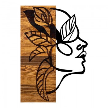 Διακοσμητικό τοίχου Redian pakoworld ξύλο πεύκου σε φυσική απόχρωση με μαύρο μέταλλο 34x3x50εκ Διακοσμητικό τοίχου Redian pakoworld ξύλο πεύκου σε φυσική απόχρωση με μαύρο μέταλλο 34x3x50εκ