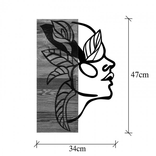 Διακοσμητικό τοίχου Redian pakoworld ξύλο πεύκου σε φυσική απόχρωση με μαύρο μέταλλο 34x3x50εκ Διακοσμητικό τοίχου Redian pakoworld ξύλο πεύκου σε φυσική απόχρωση με μαύρο μέταλλο 34x3x50εκ