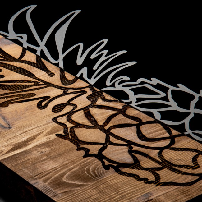 Διακοσμητικό τοίχου Pinable pakoworld ξύλο πεύκου σε φυσική απόχρωση με μαύρο μέταλλο 42x3x58εκ Διακοσμητικό τοίχου Pinable pakoworld ξύλο πεύκου σε φυσική απόχρωση με μαύρο μέταλλο 42x3x58εκ