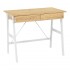 Γραφείο εργασίας Lione pakoworld με συρτάρια σε oak απόχρωση με πόδι λευκό μέταλλο 90x50x75εκ