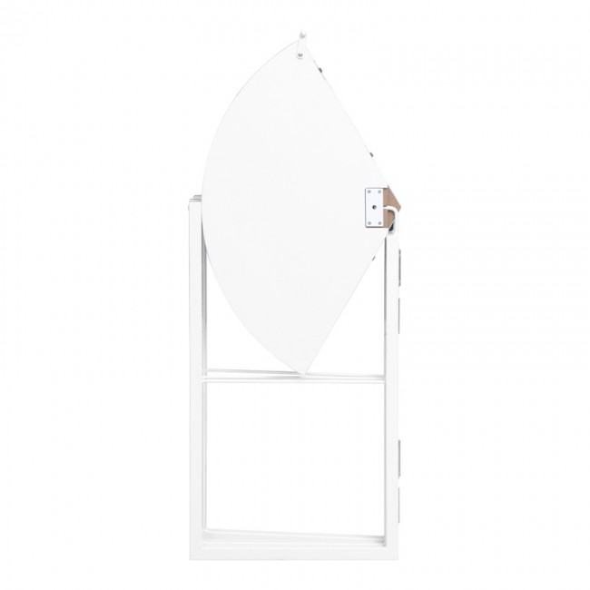 Τραπέζι πτυσσόμενο Talen pakoworld σε λευκή απόχρωση Φ80x74εκ