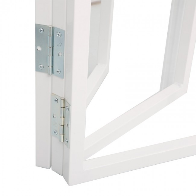 Τραπέζι πτυσσόμενο Talen pakoworld σε λευκή απόχρωση Φ80x74εκ