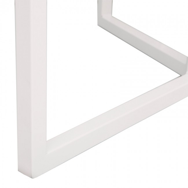 Τραπέζι πτυσσόμενο Talen pakoworld σε λευκή απόχρωση Φ80x74εκ