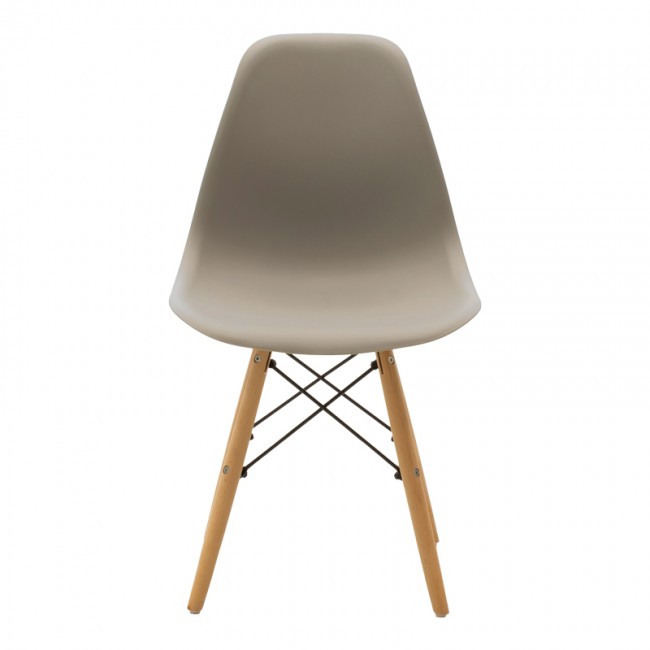 Καρέκλα Julita pakoworld PP cappuccino με φυσικό πόδι 46x52x80εκ Καρέκλα Julita pakoworld PP cappuccino με φυσικό πόδι 46x52x80εκ