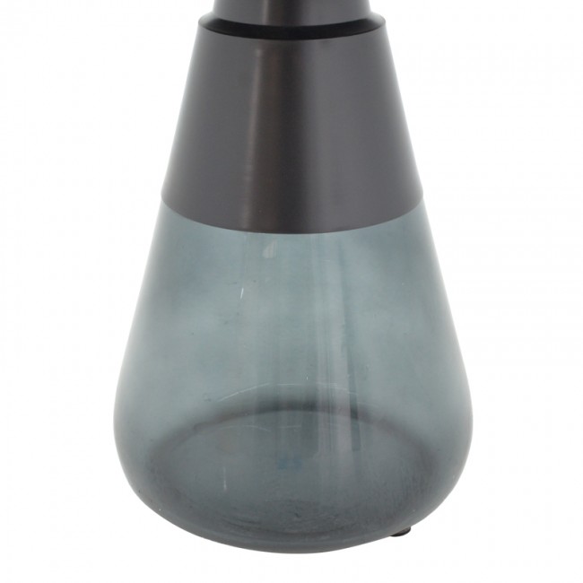 Βοηθητικό τραπέζι Kunlo Inart μαύρο μέταλλο-μαύρο γυαλί Φ50x53.5εκ Βοηθητικό τραπέζι Kunlo Inart μαύρο μέταλλο-μαύρο γυαλί Φ50x53.5εκ