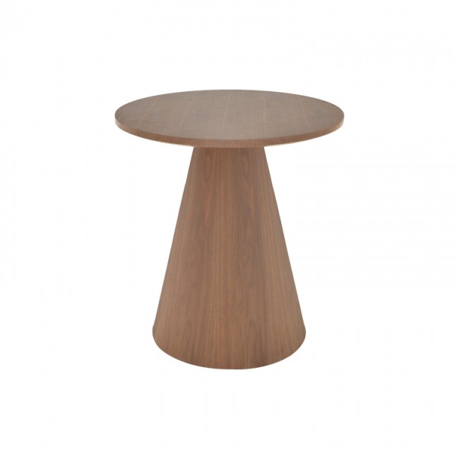 Βοηθητικό τραπέζι Donda pakoworld mdf καρυδί Φ45x50εκ
