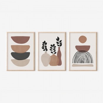 Πίνακας Yenia pakoworld τρίπτυχος με ψηφιακή εκτύπωση και πλαίσιο 33x1.5x48εκ Πίνακας Yenia pakoworld τρίπτυχος με ψηφιακή εκτύπωση και πλαίσιο 33x1.5x48εκ