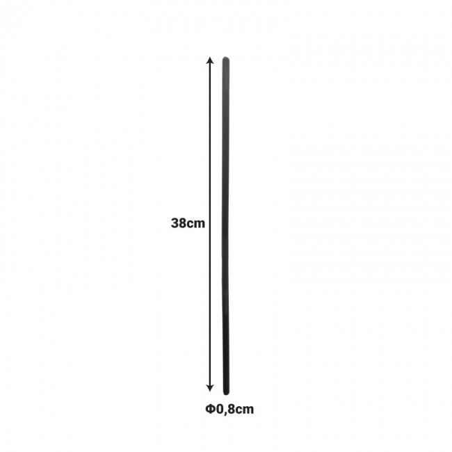 Βέργα για καρέκλα σκηνοθέτη pakoworld pp μαύρο Φ0,8x38εκ Βέργα για καρέκλα σκηνοθέτη pakoworld pp μαύρο Φ0,8x38εκ