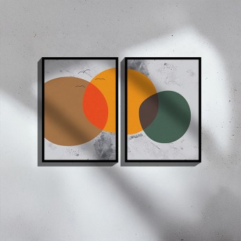 Πίνακας Derdia I pakoworld δίπτυχος με ψηφιακή εκτύπωση και πλαίσιο 33x1.5x48εκ Πίνακας Derdia I pakoworld δίπτυχος με ψηφιακή εκτύπωση και πλαίσιο 33x1.5x48εκ