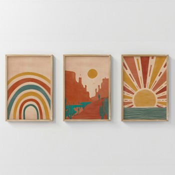 Πίνακας Jecko pakoworld τρίπτυχος με ψηφιακή εκτύπωση και πλαίσιο 33x1.5x48εκ Πίνακας Jecko pakoworld τρίπτυχος με ψηφιακή εκτύπωση και πλαίσιο 33x1.5x48εκ