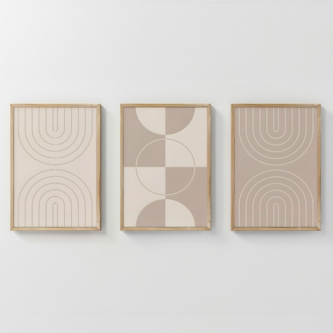 Πίνακας Zenzia pakoworld τρίπτυχος με ψηφιακή εκτύπωση και πλαίσιο 33x1.5x48εκ Πίνακας Zenzia pakoworld τρίπτυχος με ψηφιακή εκτύπωση και πλαίσιο 33x1.5x48εκ