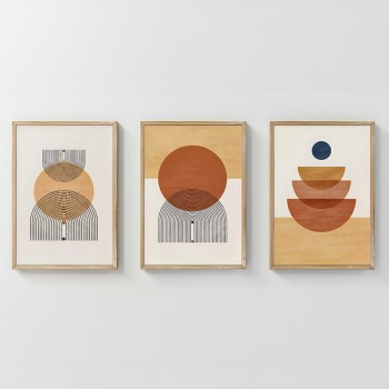 Πίνακας Mireta pakoworld τρίπτυχος με ψηφιακή εκτύπωση και πλαίσιο 33x1.5x48εκ Πίνακας Mireta pakoworld τρίπτυχος με ψηφιακή εκτύπωση και πλαίσιο 33x1.5x48εκ