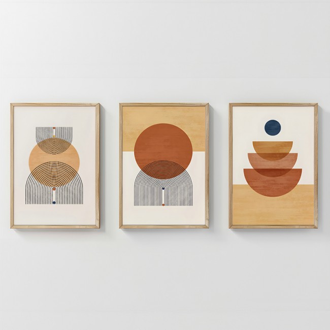 Πίνακας Mireta pakoworld τρίπτυχος με ψηφιακή εκτύπωση και πλαίσιο 33x1.5x48εκ Πίνακας Mireta pakoworld τρίπτυχος με ψηφιακή εκτύπωση και πλαίσιο 33x1.5x48εκ