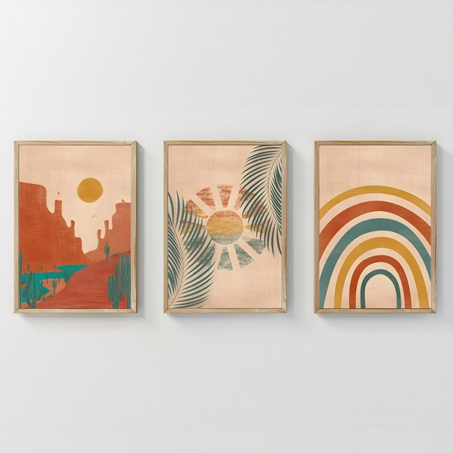 Πίνακας Delea pakoworld τρίπτυχος με ψηφιακή εκτύπωση και πλαίσιο 33x1.5x48εκ Πίνακας Delea pakoworld τρίπτυχος με ψηφιακή εκτύπωση και πλαίσιο 33x1.5x48εκ