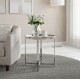 Βοηθητικό τραπέζι σαλονιού Tristan pakoworld μέταλλο ασημί-γυαλί Φ55x55εκ Βοηθητικό τραπέζι σαλονιού Tristan pakoworld μέταλλο ασημί-γυαλί Φ55x55εκ