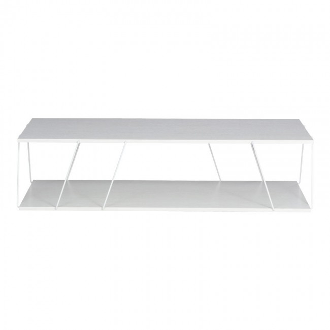 Τραπέζι σαλονιού Tars pakoworld λευκό 120x50x30εκ