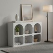 Μπουφές Emersi pakoworld με ράφια mdf σε λευκή απόχρωση 120x35x76εκ Μπουφές Emersi pakoworld με ράφια mdf σε λευκή απόχρωση 120x35x76εκ