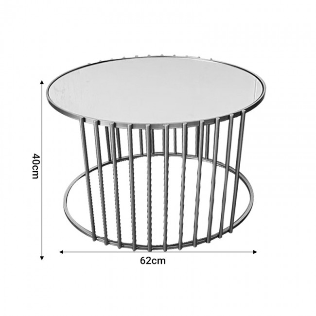 Tραπέζια σαλονιού Boron Inart χρυσό σετ 2τεμ μέταλλο Tραπέζια σαλονιού Boron Inart χρυσό σετ 2τεμ μέταλλο