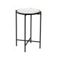 Βοηθητικό τραπεζάκι σαλονιού Luxere Inart μαύρο μέταλλο-λευκό μαρμάρου Φ40x65.5εκ Βοηθητικό τραπεζάκι σαλονιού Luxere Inart μαύρο μέταλλο-λευκό μαρμάρου Φ40x65.5εκ