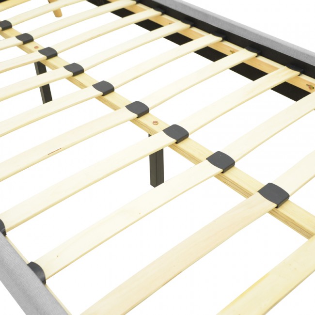 Κρεβάτι LumiLux pakoworld ύφασμα σε γκρι απόχρωση 160x200εκ