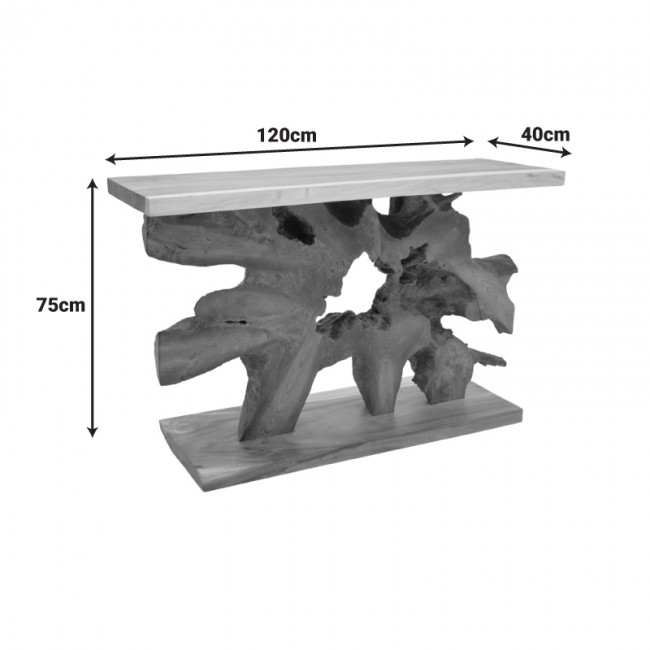 Κονσόλα Nasiol Inart teak ξύλο σε φυσική απόχρωση 120x40x75εκ Κονσόλα Nasiol Inart teak ξύλο σε φυσική απόχρωση 120x40x75εκ