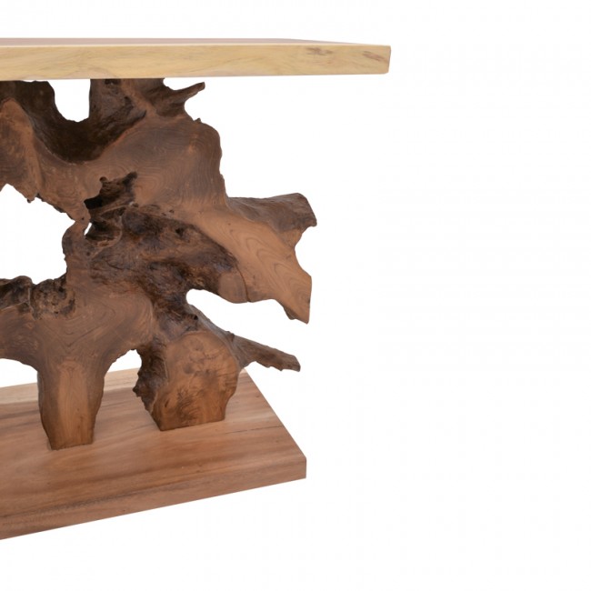 Κονσόλα Nasiol Inart teak ξύλο σε φυσική απόχρωση 120x40x75εκ Κονσόλα Nasiol Inart teak ξύλο σε φυσική απόχρωση 120x40x75εκ