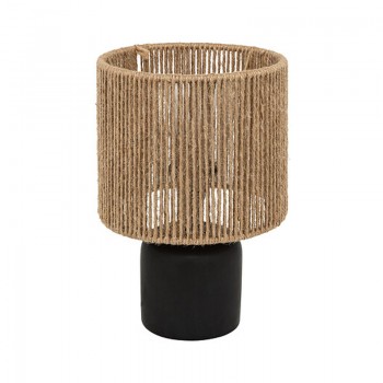 Επιτραπέζιο φωτιστικό Leyda pakoworld κεραμικό σε μαύρο-φυσική απόχρωση Φ16x24εκ Επιτραπέζιο φωτιστικό Leyda pakoworld κεραμικό σε μαύρο-φυσική απόχρωση Φ16x24εκ