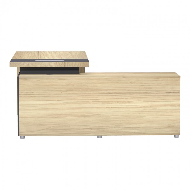 Γραφείο επαγγελματικό Lotus pakoworld αριστερή σε φυσική-ανθρακί απόχρωση 180x180x75εκ Γραφείο επαγγελματικό Lotus pakoworld αριστερή σε φυσική-ανθρακί απόχρωση 180x180x75εκ