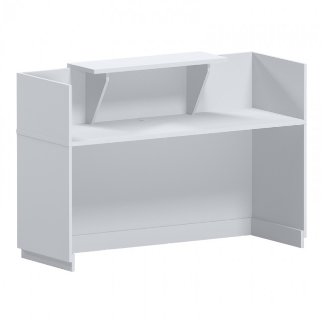 Γραφείο reception Lotus pakoworld σε λευκή απόχρωση 180x70x110εκ Γραφείο reception Lotus pakoworld σε λευκή απόχρωση 180x70x110εκ