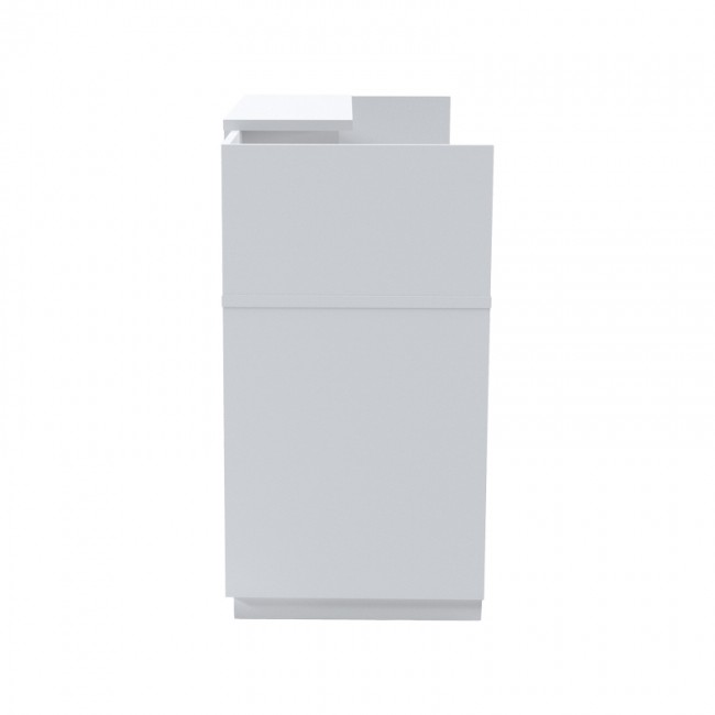 Γραφείο reception Lotus pakoworld σε λευκή απόχρωση 140x70x110εκ Γραφείο reception Lotus pakoworld σε λευκή απόχρωση 140x70x110εκ