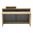 Γραφείο reception Lotus pakoworld σε φυσική-ανθρακί απόχρωση 160x60x105εκ Γραφείο reception Lotus pakoworld σε φυσική-ανθρακί απόχρωση 160x60x105εκ