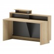 Γραφείο reception Lotus pakoworld σε φυσική-ανθρακί απόχρωση 160x60x105εκ Γραφείο reception Lotus pakoworld σε φυσική-ανθρακί απόχρωση 160x60x105εκ