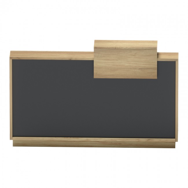 Γραφείο reception Lotus pakoworld σε φυσική-ανθρακί απόχρωση 160x60x105εκ Γραφείο reception Lotus pakoworld σε φυσική-ανθρακί απόχρωση 160x60x105εκ