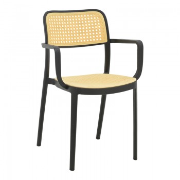 Πολυθρόνα Westley pakoworld pp φυσικό-μαύρο 58x47x81εκ Πολυθρόνα Westley pakoworld pp φυσικό-μαύρο 58x47x81εκ